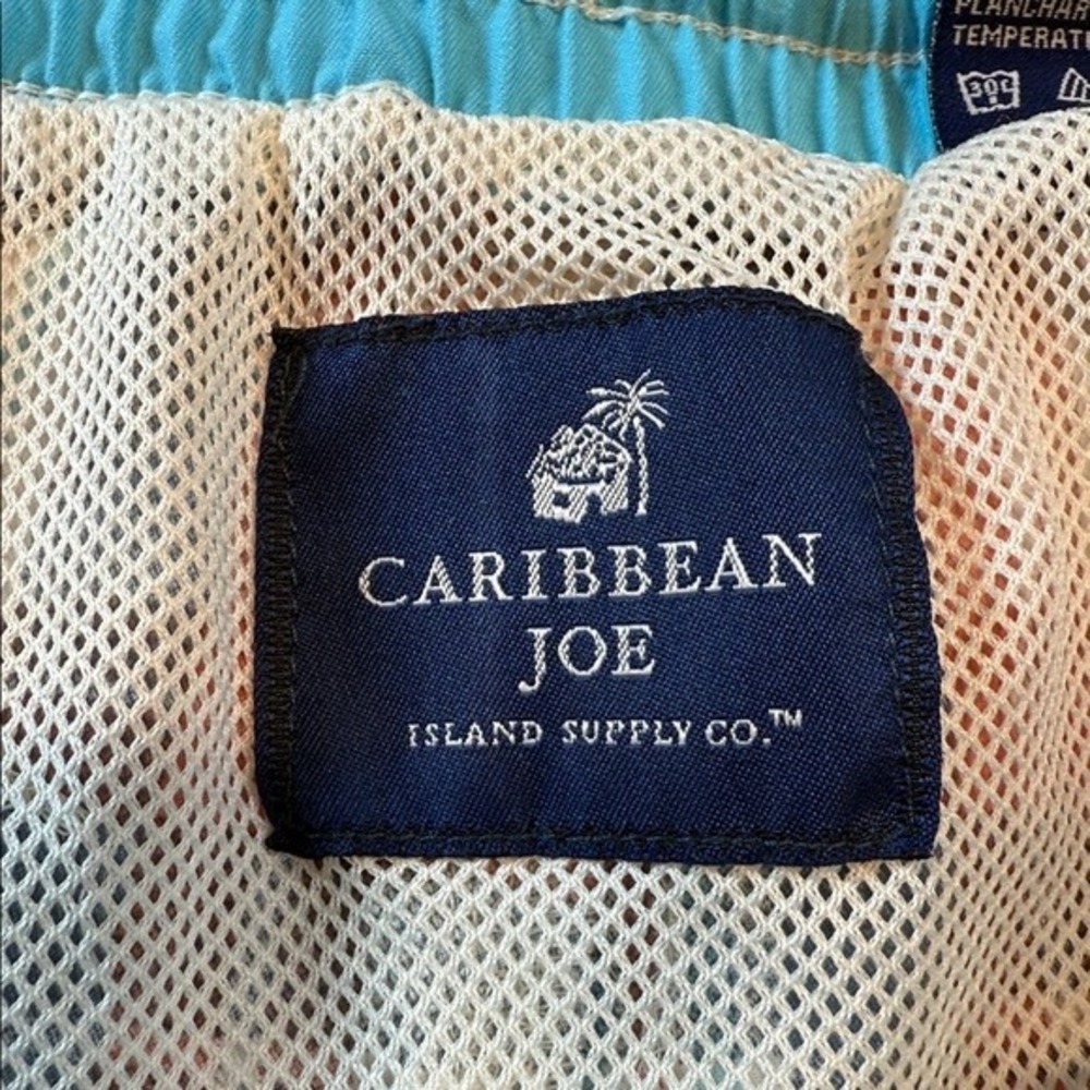 Caribbean Joe Plaid Swim Trunks Men's Medium Elastic Waist Drawstring Pockets M‎ - Picture 9 of 9